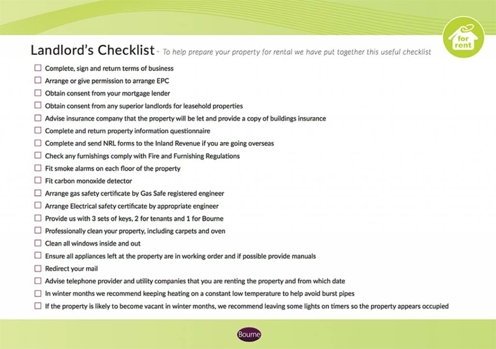 landlords checklist